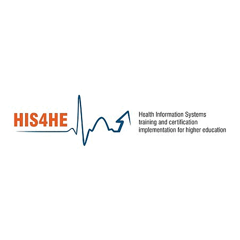 HISHE logo Santrumpa HISHE ir stilizuota kardiograma