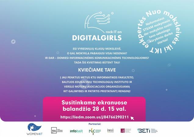 DigitalGirls kvietimas