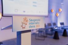 Užrašas "Saugesnio interneto diena 2023"