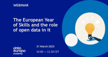 Data.europa akademijos internetinis seminaras: „Europos įgūdžių metai ir atvirųjų duomenų vaidmuo juose“.