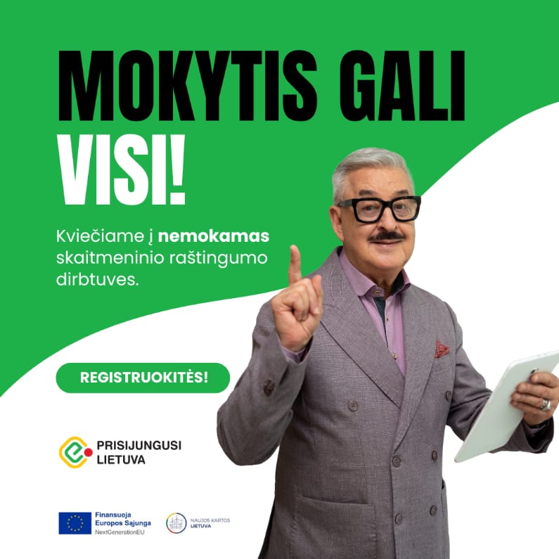 Prisijunk: sveikatos paslaugos internetu Plakatas